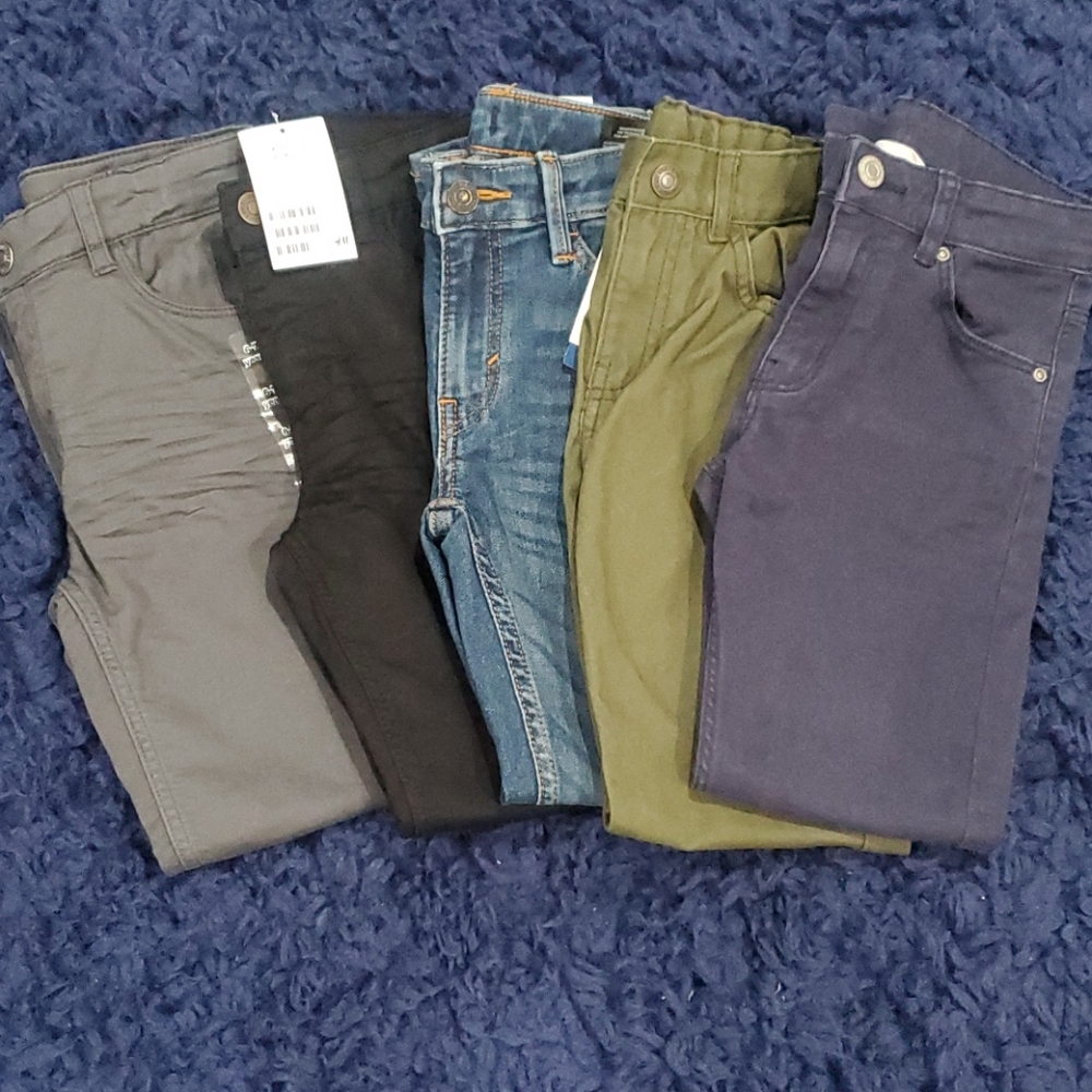 5 pairs of boys H and M jeans/pants size 6-7